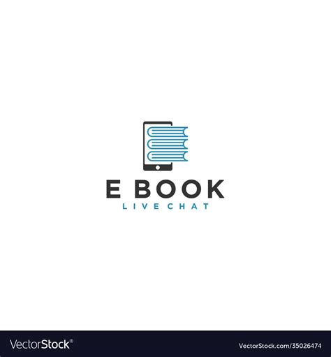 E-book logo design - modern technology Royalty Free Vector