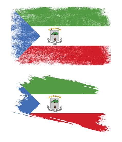 Equatorial Guinea flag with grunge texture 7412927 Vector Art at Vecteezy