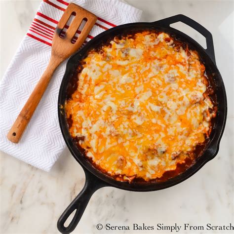 Gluten Free Chicken Tamale Skillet Casserole | Serena Bakes Simply From Scratch