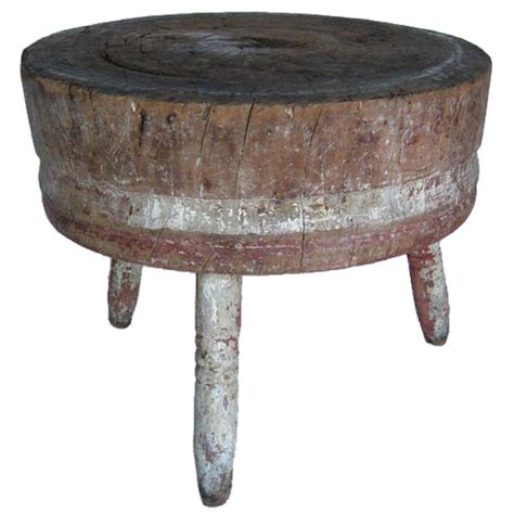 Antique Butcher Block Table at 1stDibs