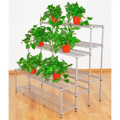 Indoor plants wire shelving home decoration designs