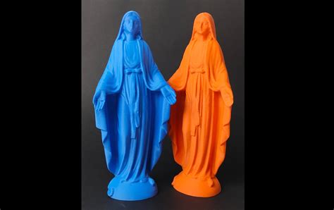 Holy Virgin Mary 3d scan of real statue reworked and poped in colors by ...