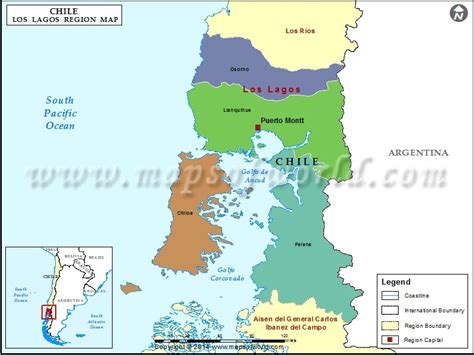 Mapa Region de Los Lagos Chile