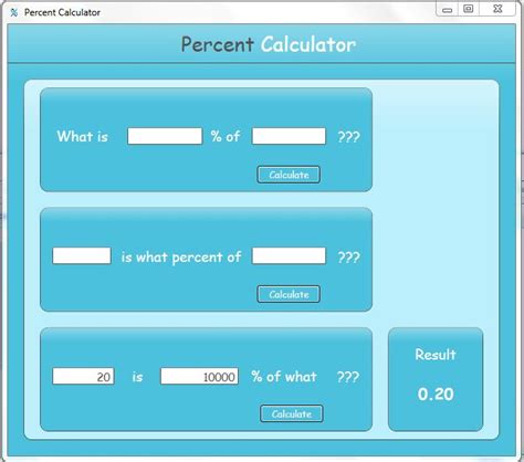 Free Percent Calculator - standaloneinstaller.com