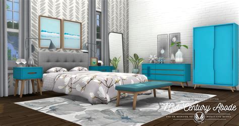 Simsational Designs: Mid-Century Abode: Add-on Bedroom Set