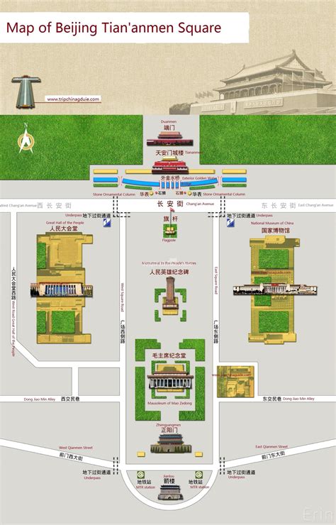 Beijing Tiananmen Square Map - Maps of Beijing