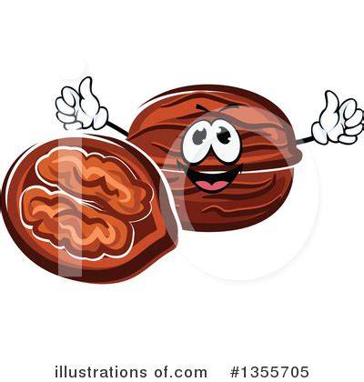 Walnut Clipart #1307247 - Illustration by Vector Tradition SM