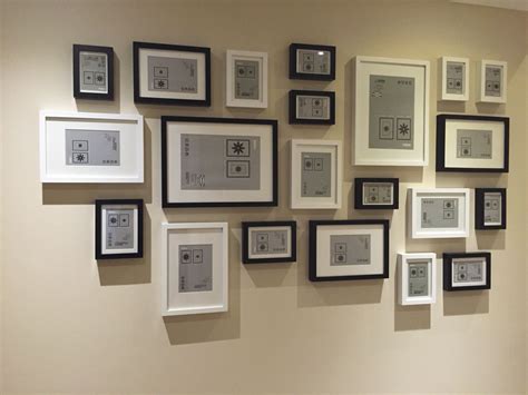 Ikea ribba frames layout black and white | Gallery wall design, Gallery ...