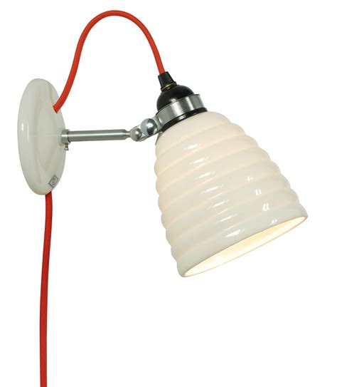 Original BTC Hector Bibendum Wall light with plug - White | Made In Design UK