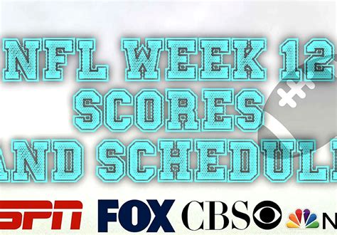 NFL Week 12 schedule, how to watch on TV channels, online, start times - SportingAlert.com