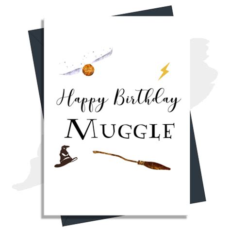 Harry Potter Inspired Birthday Card | Happy Birthday Muggle