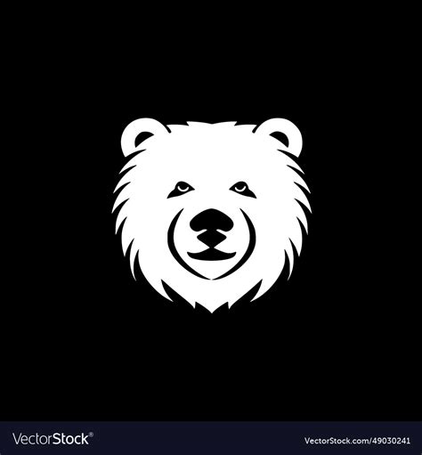 Bear - black and white Royalty Free Vector Image