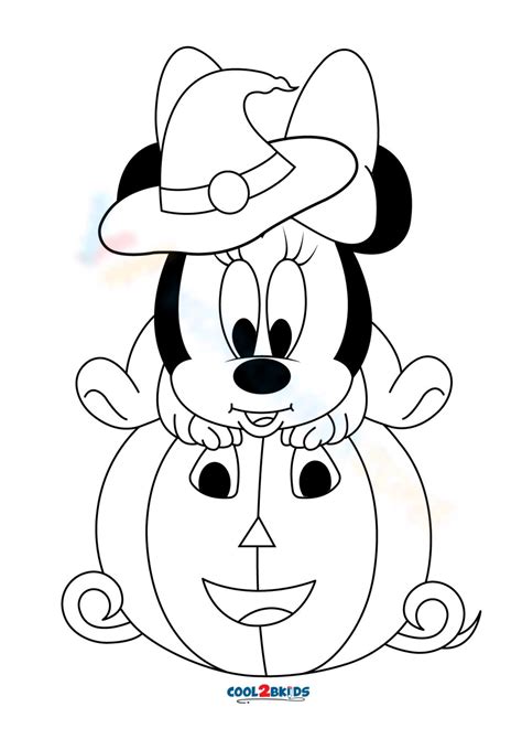 Mickey Mouse And Minnie Mouse Halloween Coloring Pages