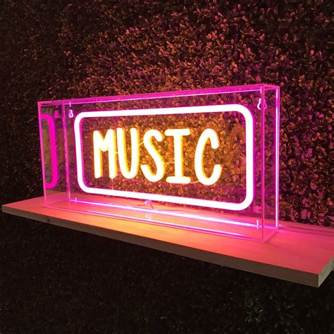 Neon slogan sign for sale | Bespoke neon lights from Neon Works | 80'Music | Neon Works