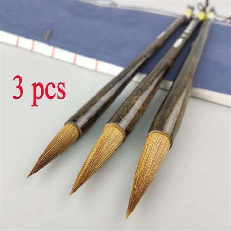 Aliexpress.com : Buy 3pcs Chinese Calligraphy Brushes pen Weasel hair brushes for artist ...