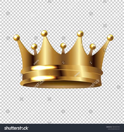 Golden Crown Isolated Transparent Background Gradient Stock Vector (Royalty Free) 1087633754 ...