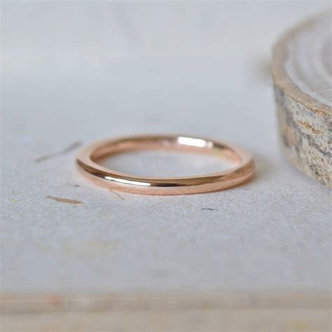 2mm rose gold wedding band by notes jewellery | notonthehighstreet.com