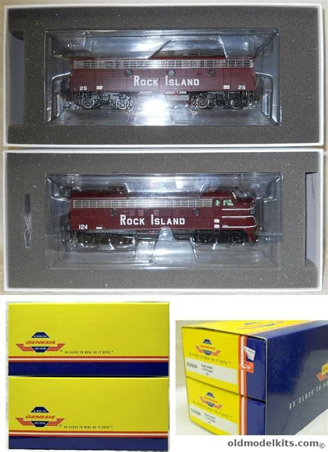 Athearn 1/87 Rock Island F-7A and F-7B Freight Locomotives Genesis DCC Quick Plug Equipped - HO ...