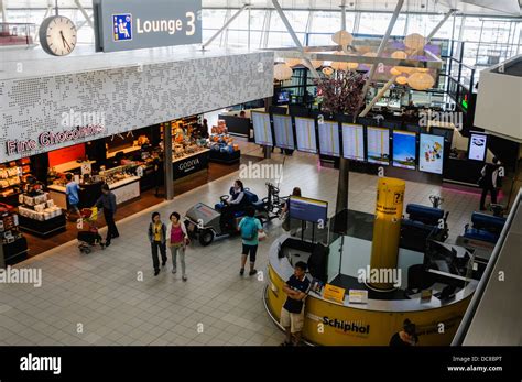 Departure lounge inside Schiphol Airport, Amsterdam Stock Photo - Alamy