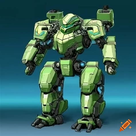 Anime-style tank mech with bulky armor on Craiyon