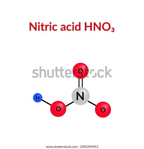 Nitric Acid Molecular Structure Formula Hno3 Stock Vector (Royalty Free ...