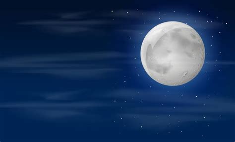 Night sky with moon 365390 Vector Art at Vecteezy