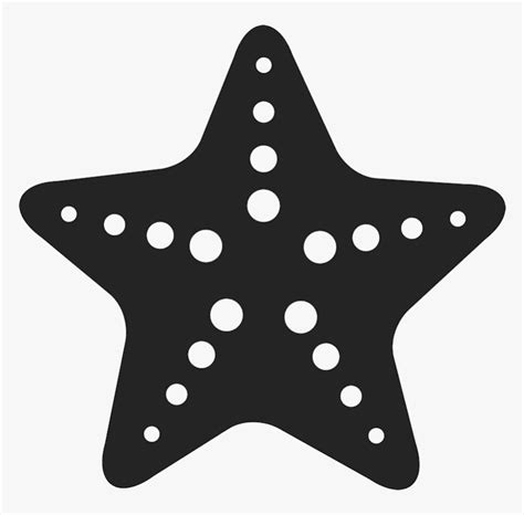 Starfish Silhouette, HD Png Download - kindpng