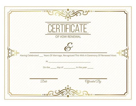 Free Vow Renewal Certificates: Download, Print Today! - IDoStill.com | Certificate templates ...