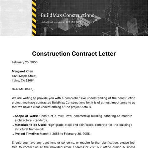 FREE Contract Letter Templates & Examples - Edit Online & Download ...