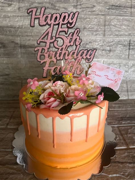 45th birthday cake | Cake, Buttercream icing, 45th birthday
