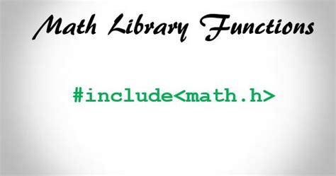 C programming math library functions - Trytoprogram