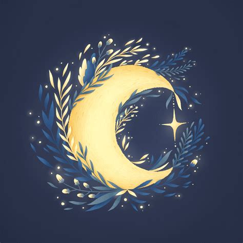 Cara menggambar ilustrasi bulan yang mistik dalam Procreate pada iPad | Moon illustration, Moon ...