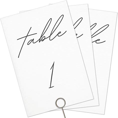Amazon.com: Twistionery Wedding Table Numbers - Black Table Numbers for ...