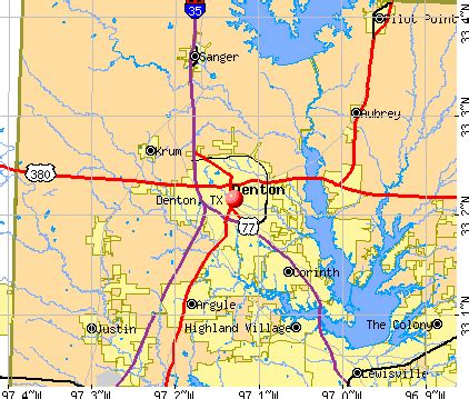 Denton, Texas Map