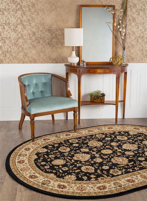 Tayse Rugs Elegance Raleigh Floral Area Rug - 5'3'' x 7'3'' Oval