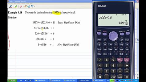 Convert Decimal to Hexadecimal by calculator WITHOUT BASE-N conversion ...