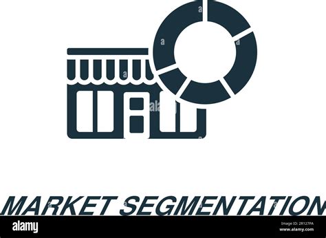 Market segmentation icon. Monochrome simple sign from business concept ...