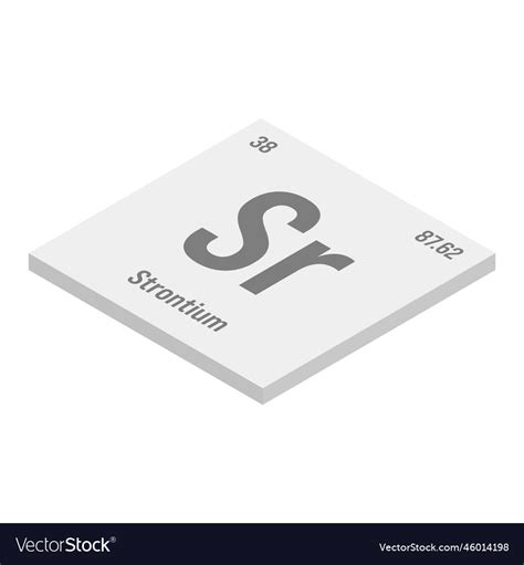 Strontium sr periodic table element Royalty Free Vector