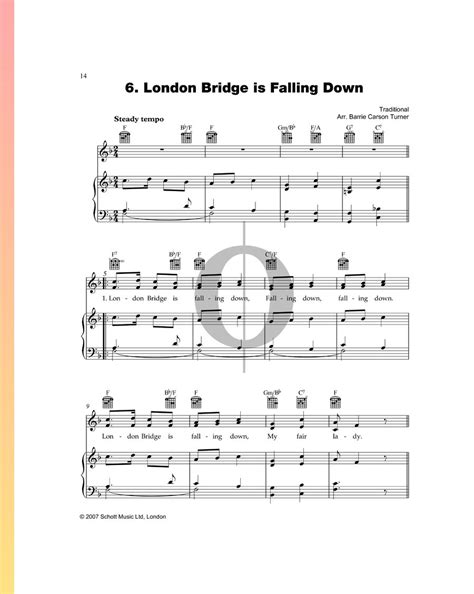 London Bridge is Falling Down (Anonymous) Piano Sheet Music - OKTAV