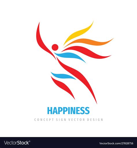 Happiness people business logo design human Vector Image