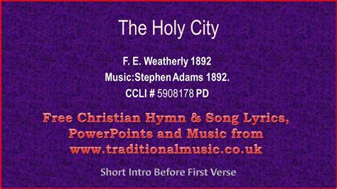 The Holy City - Hymn Lyrics & Music Video - YouTube