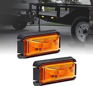 Amazon.com: 2pc 2.5" Amber LED Trailer Marker Light w/Black Bezel [DOT FMVSS 108] [SAE P2PC ...