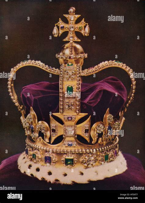 'The Crown of England, St Edward's Crown', c1937. Artist: Unknown Stock ...