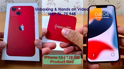 Apple iPhone 📱 13 unboxing | Product Red 🔴 128 GB | Purchased from Reliance Digital offline ...