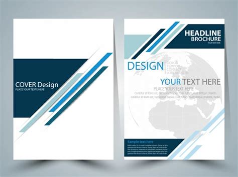 Brochure vector design with globe vignette Vectors graphic art designs ...