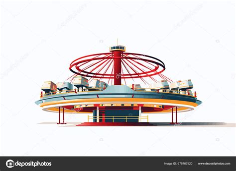 Tilt Whirl Amusement Ride Vector Flat Isolated Illustration Stock Photo ...