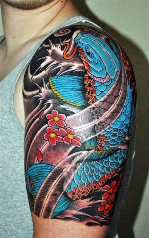 30 Koi Fish Tattoos | Half sleeve tattoos for guys, Sleeve tattoos, Koi tattoo design