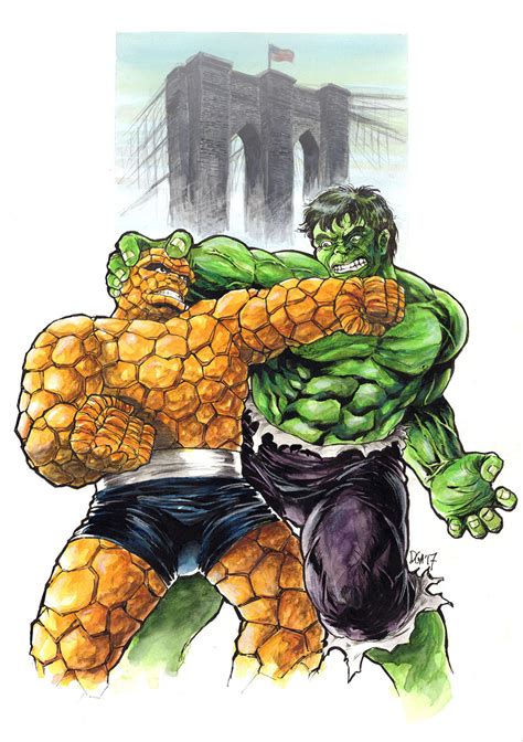 Classic HULK vs THING by donnyg4 on DeviantArt