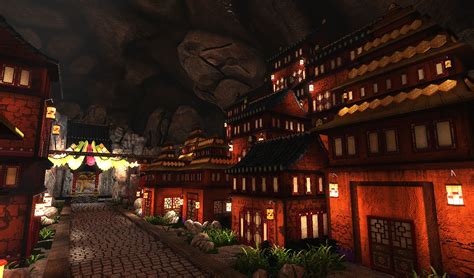 Cavern city,The final scene was rendered in UDK. | Game environment, Lighting layout, Scene