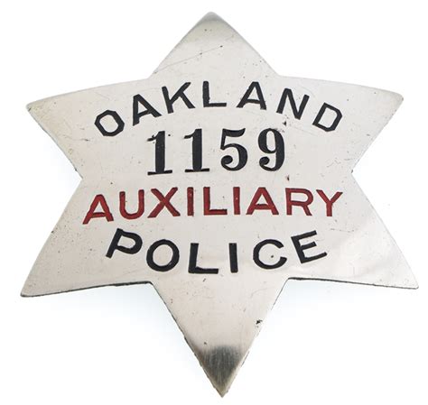 Lot Detail - OAKLAND CALIFORNIA AUXILIARY POLICE BADGE NO. 1159